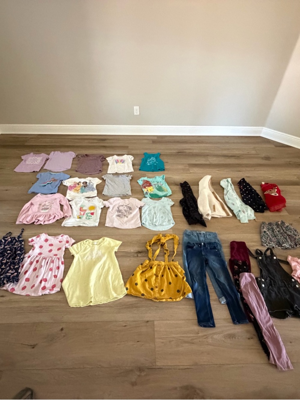 Girls Clothing Bundle 5T - Mixed Colors (Yellow, Pink, Blue, Teal)